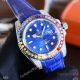 Top Replica Rolex Submariner Rainbow Bezel Red Dial leather Watch (1)_th.JPG